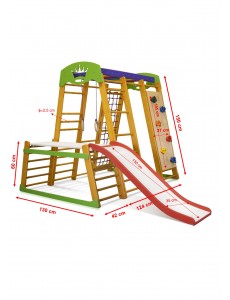  Options: Slide platform + climbing wall