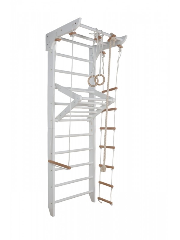 Bijela ljestve za vježbanje s dodacima – Kućni rekvizit za djecu i odrasle Bijela ljestve za vježbanje s dodacima – Kućni rekvizit za djecu i odrasle