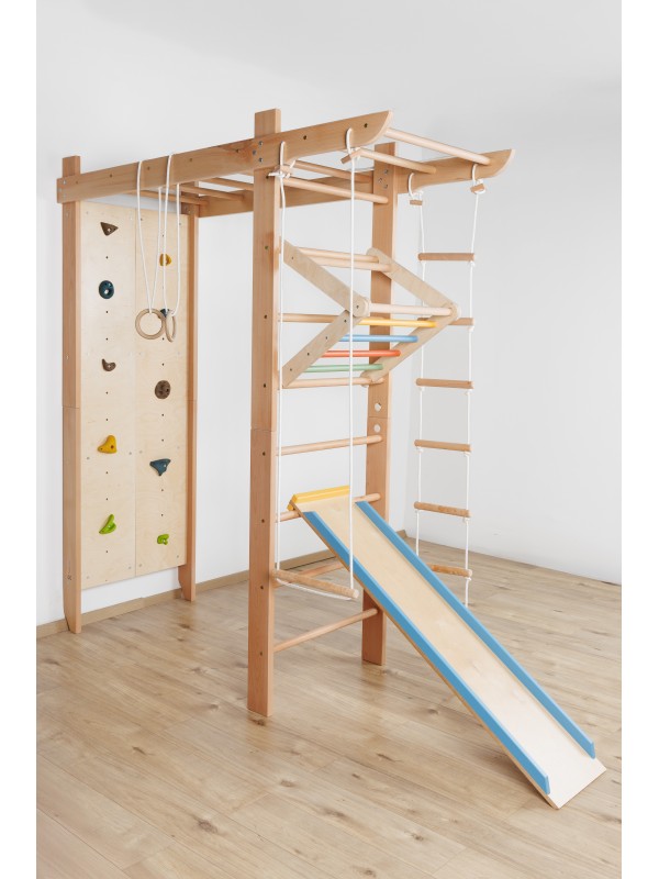 Drveni švedski zid s dodacima – obiteljski sportski kutak Drveni švedski zid s dodacima – obiteljski sportski kutak